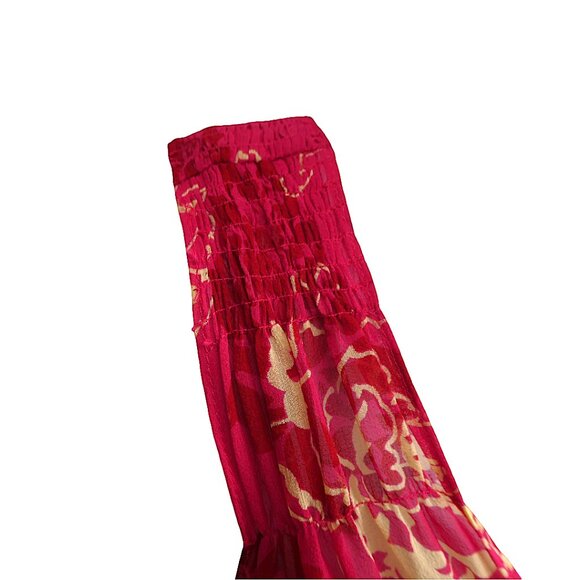 SiLK Vintage 90s Ann Taylor Petites Babydoll 2pc Slip Dress Floral Surplice Bust - Picture 6 of 10